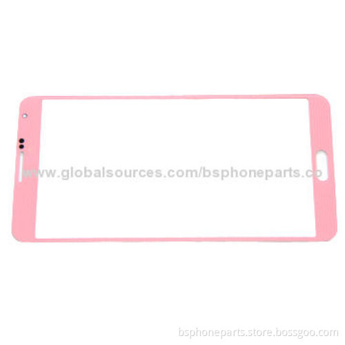 Front panel for Samsung Galaxy Note III, Note 3, pink glass touchscreen with good service
